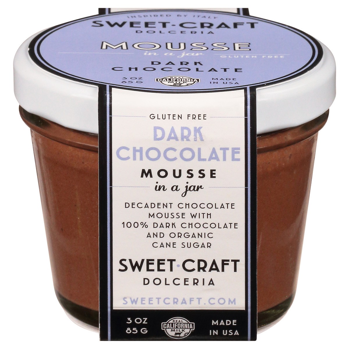 slide 1 of 9, Sweet Craft Dolceria Gluten Free Dark Chocolate Mousse in a Jar 3 oz, 3 oz