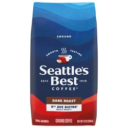 Seattle's Best Coffee Dark Roast Ground 100% Arabica 6th Ave Bistro Coffee 12 oz