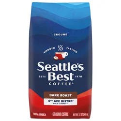 Seattle's Best Coffee Dark Roast Ground 100% Arabica 6th Ave Bistro Coffee 12 oz