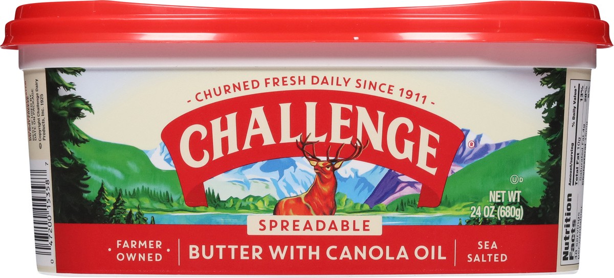 slide 2 of 14, Challenge Spreadable Sea Salted Butter with Canola Oil 24 oz, 24 oz