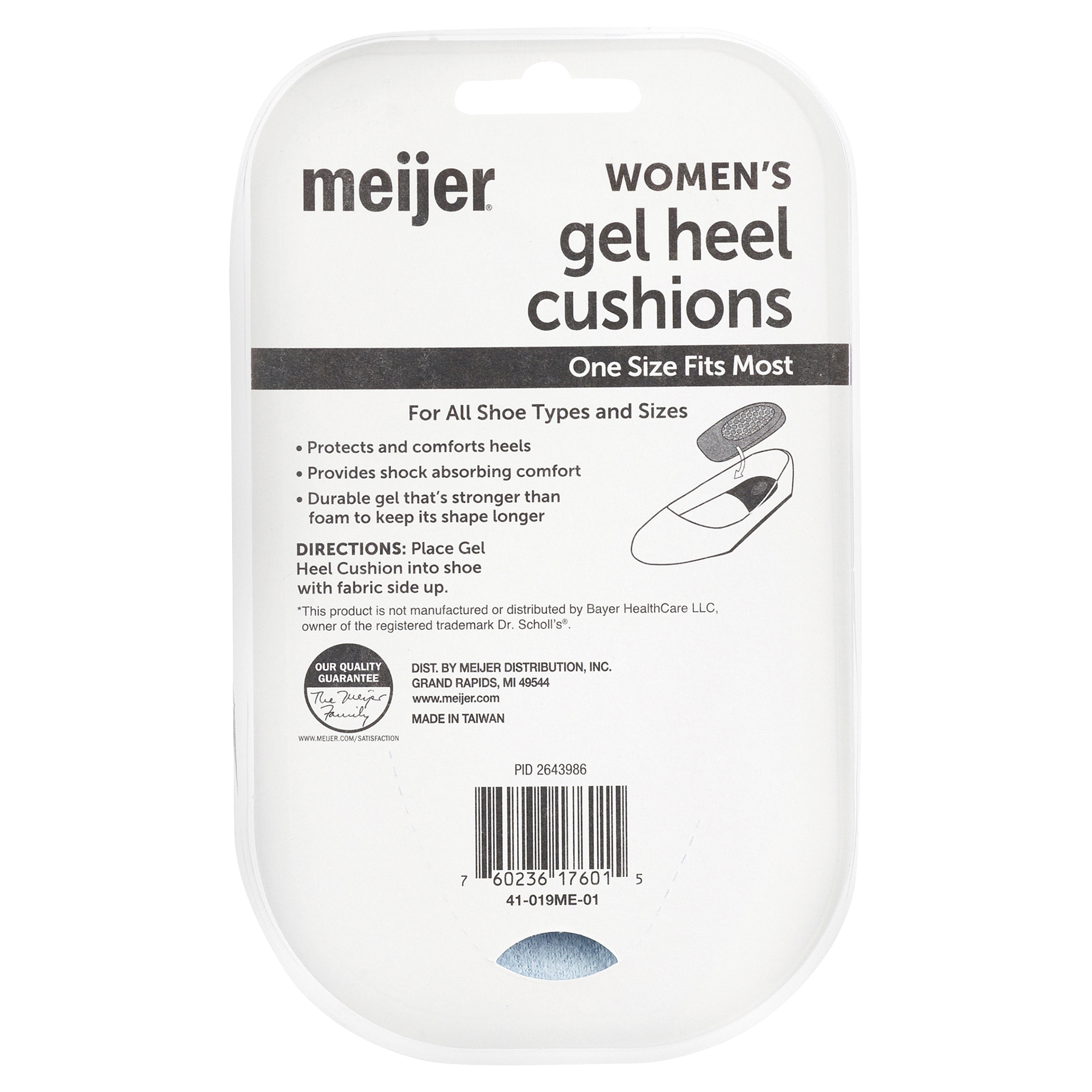 slide 5 of 5, Meijer Gel Heel Cushions - Women's, 1 Pair, 1 ct