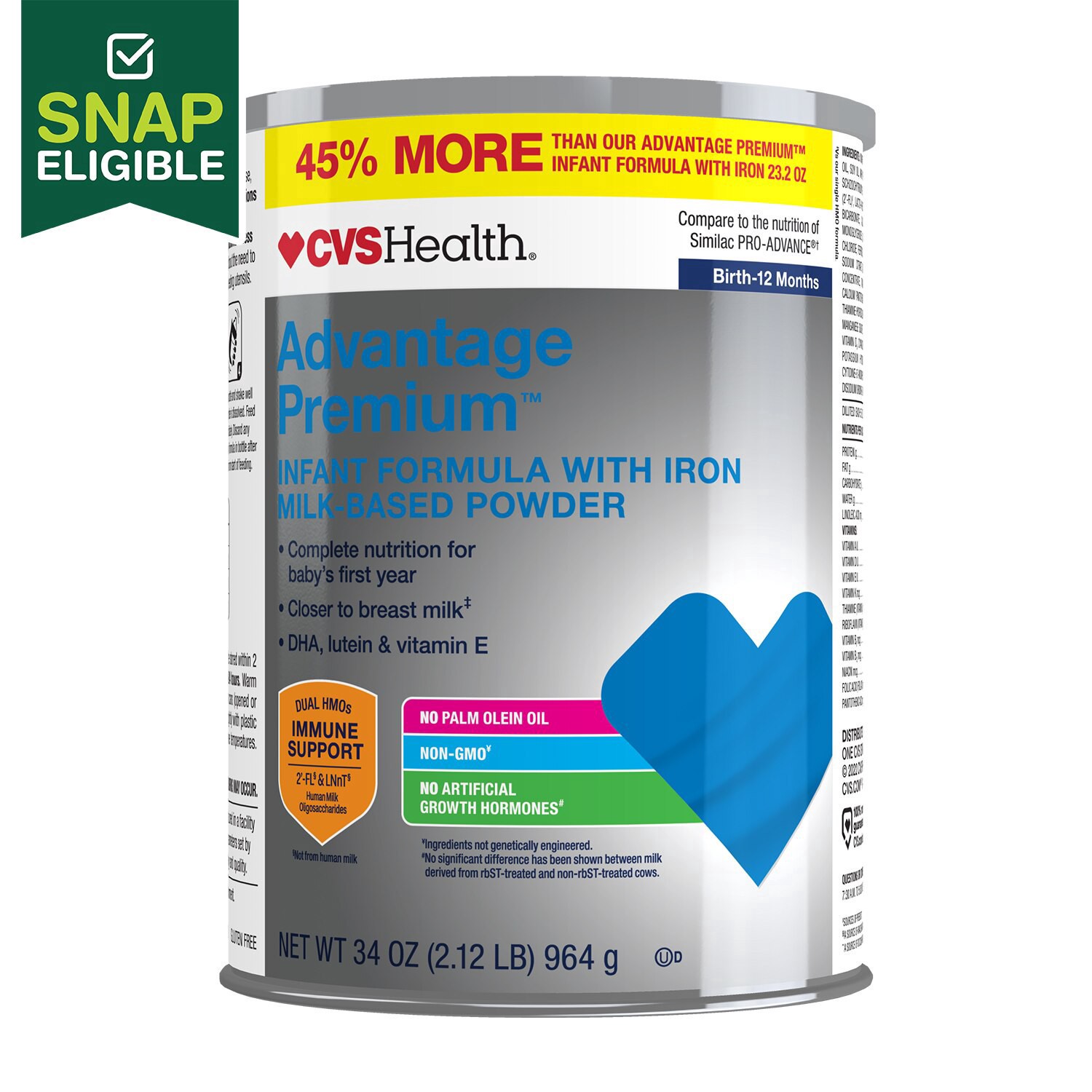 slide 1 of 1, CVS Health Advantage Infant Formula, 34 Oz, 34 oz