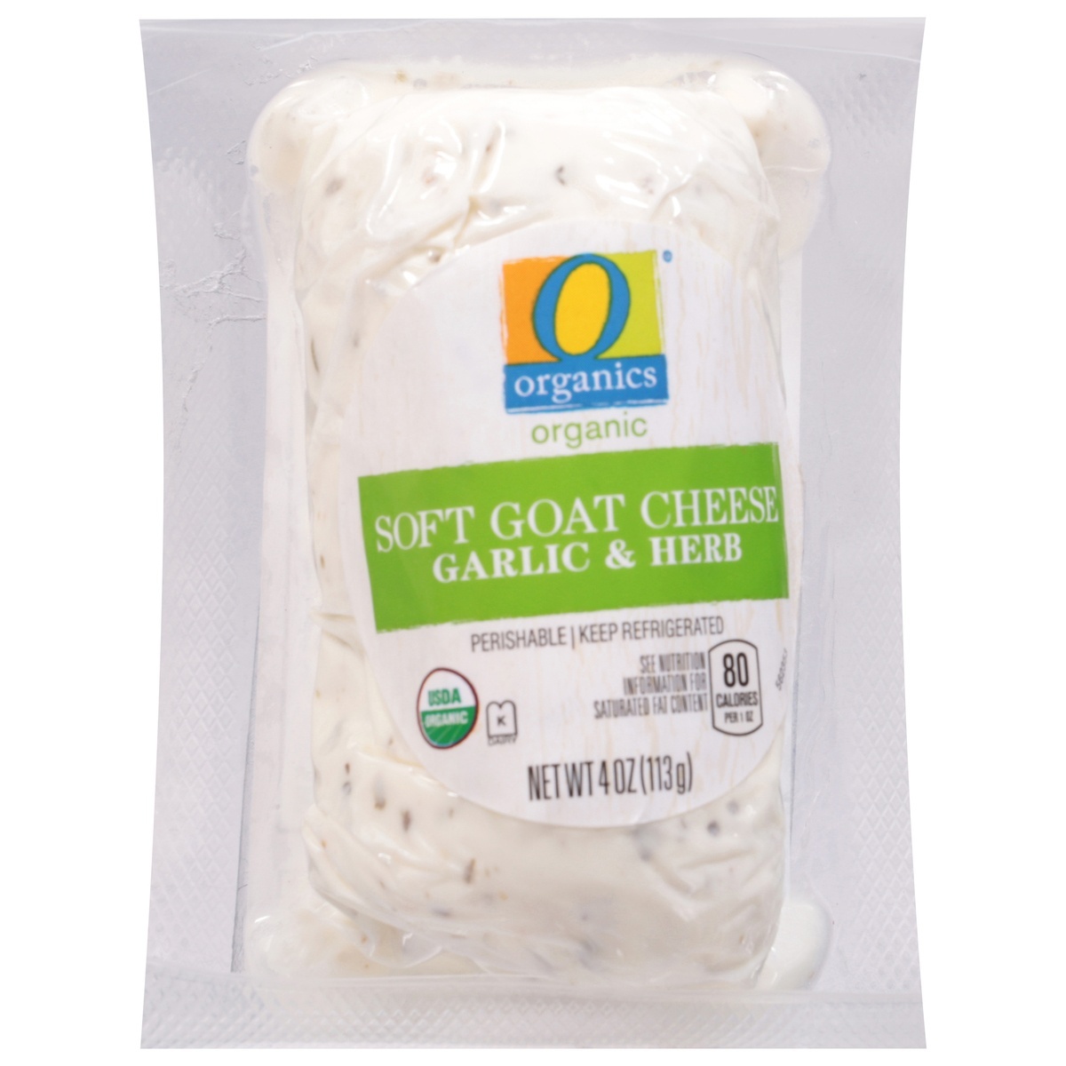 slide 1 of 9, O Organics Organic Cheese Goat Garlic & Herb, 4 oz
