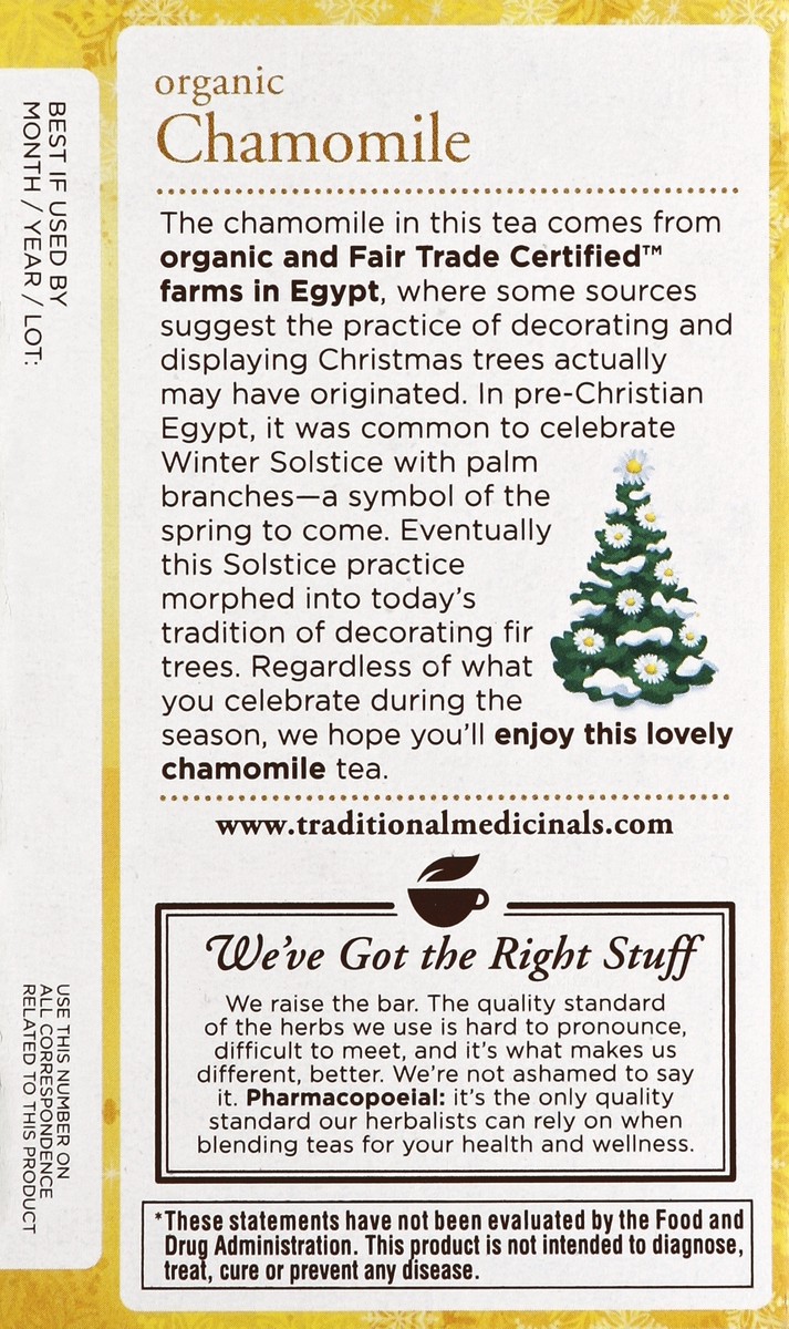 slide 3 of 4, Traditional Medicinals Organic Holiday Chamomile Tea, 18.3 oz