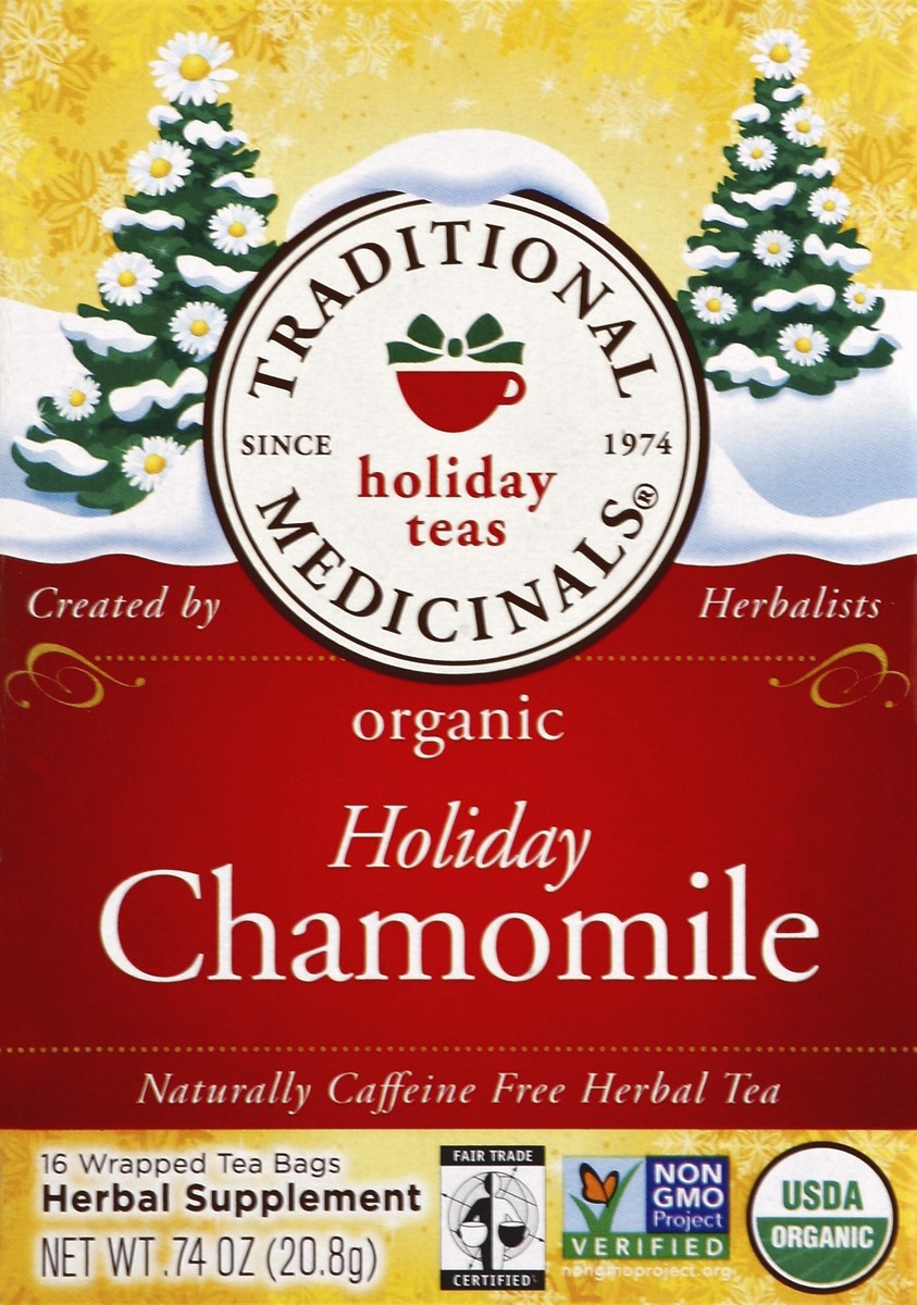 slide 4 of 4, Traditional Medicinals Organic Holiday Chamomile Tea, 18.3 oz