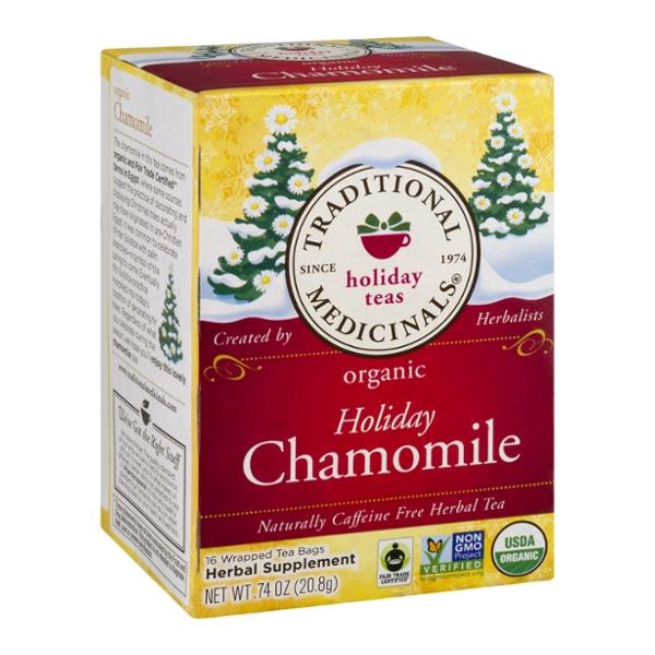 slide 1 of 4, Traditional Medicinals Organic Holiday Chamomile Tea, 18.3 oz