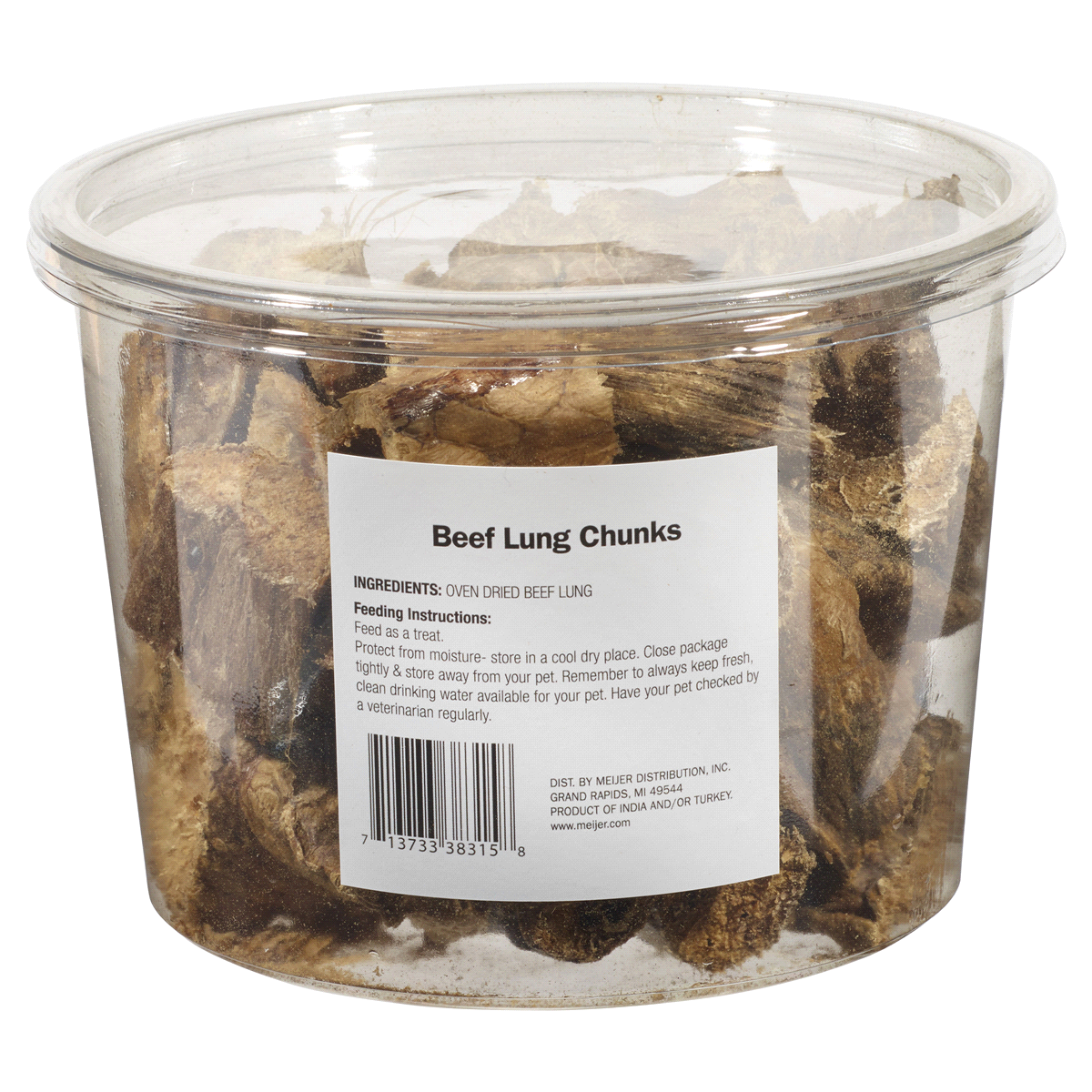 slide 2 of 2, Meijer Beef Lung Chunks Dog Chews, 5 oz