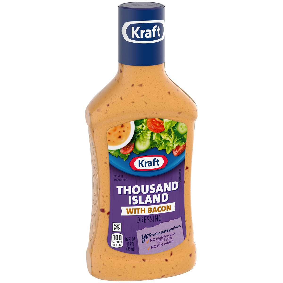 slide 8 of 9, Kraft Thousand Island Salad Dressing with Bacon, 16 fl oz Bottle, 16 fl oz