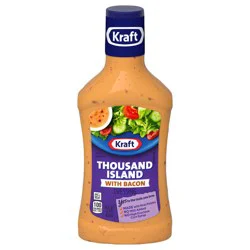 Kraft Thousand Island Dressing with Bacon, 16 fl oz Bottle