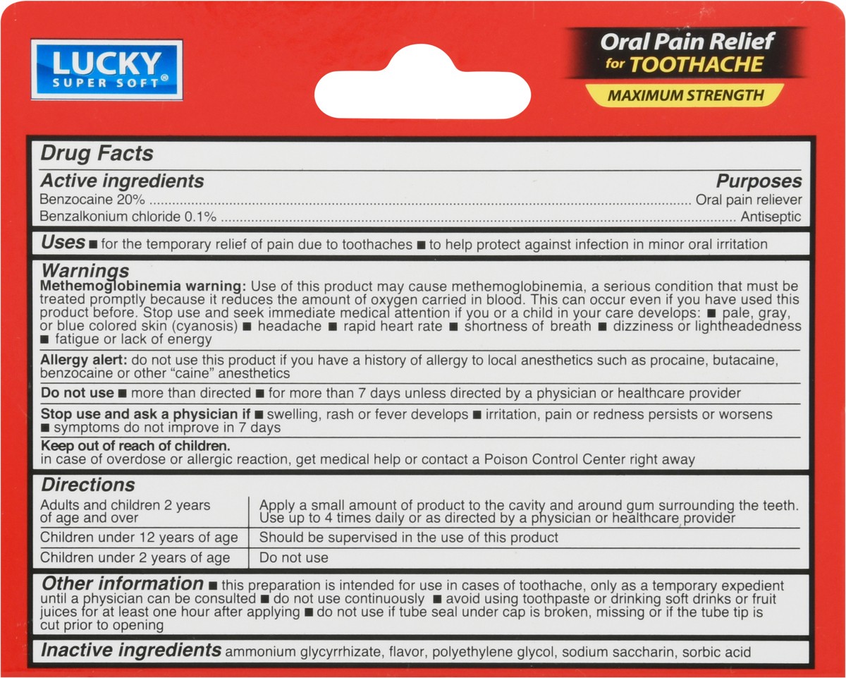 slide 9 of 9, Lucky Super Soft Lucky Toothache Relief Gel, 0.5 oz