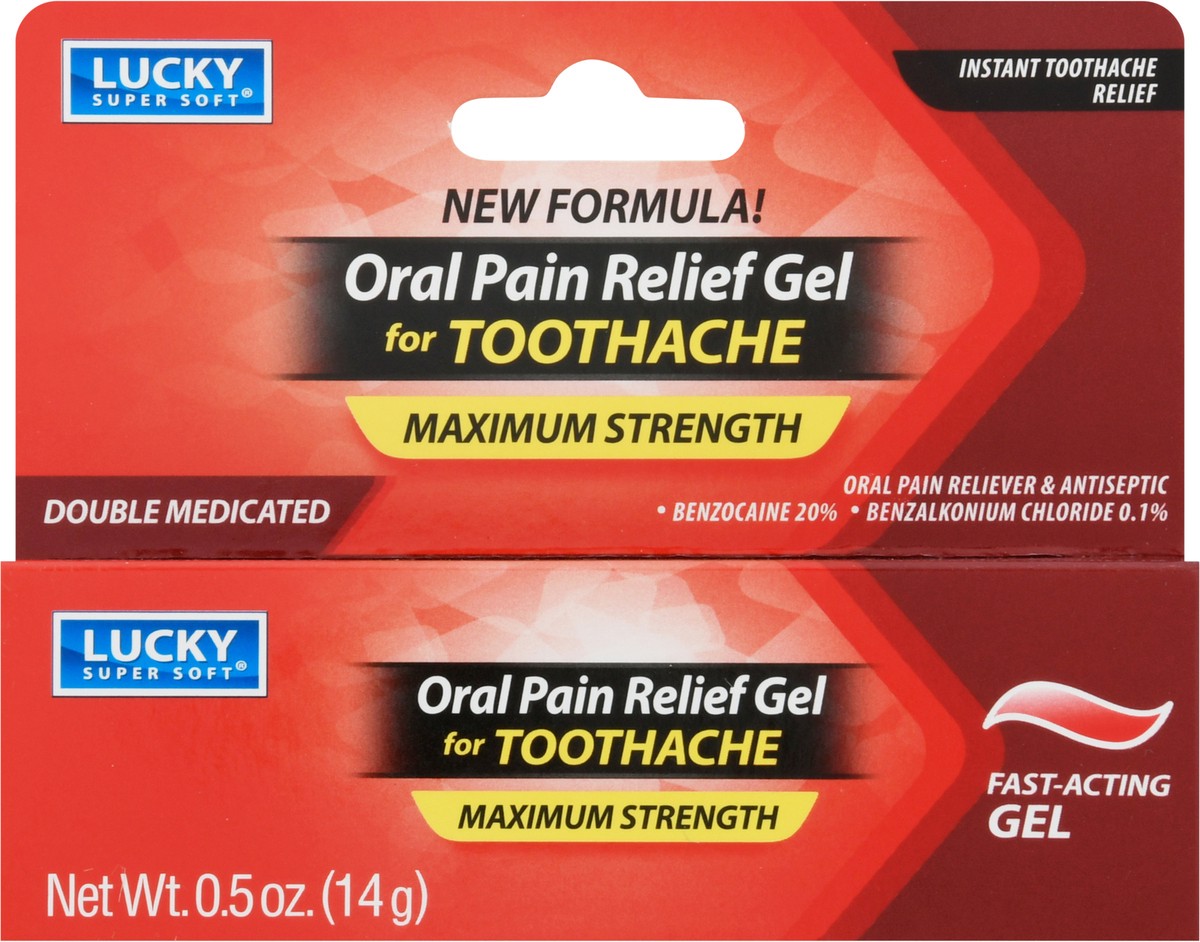 slide 6 of 9, Lucky Super Soft Lucky Toothache Relief Gel, 0.5 oz