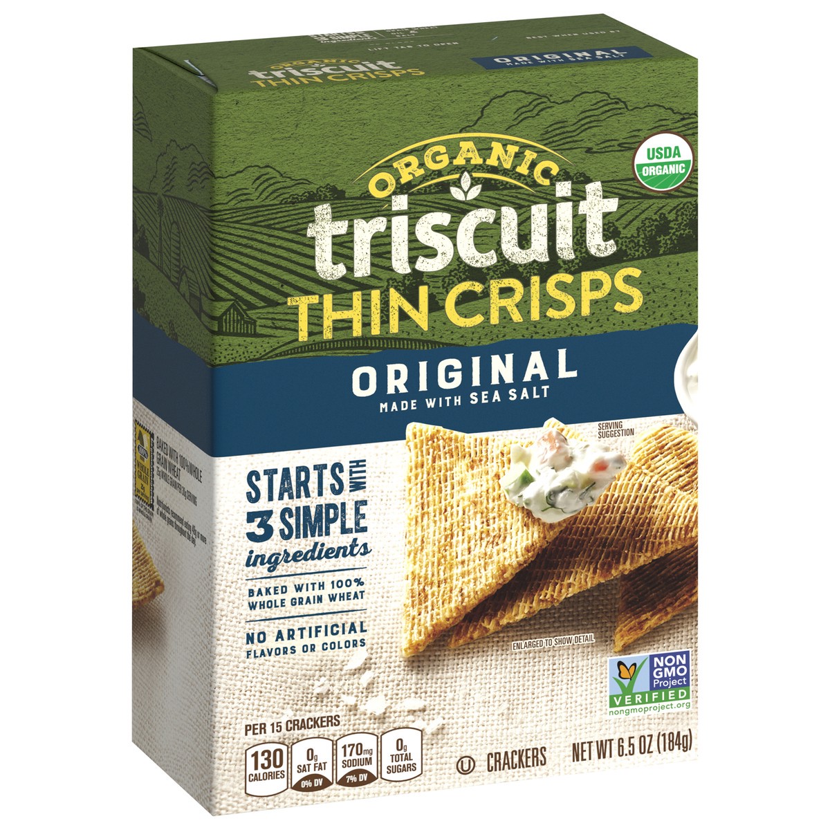 slide 2 of 9, Triscuit Organic Original Thin Crisps, 6.5 oz