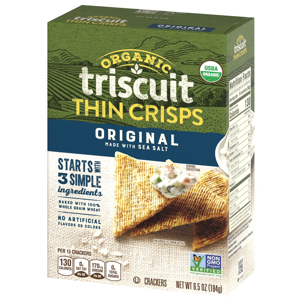slide 3 of 9, Triscuit Organic Original Thin Crisps, 6.5 oz