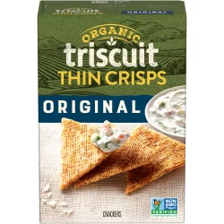 Triscuit Organic Thin Crisps Original Whole Grain Wheat Crackers