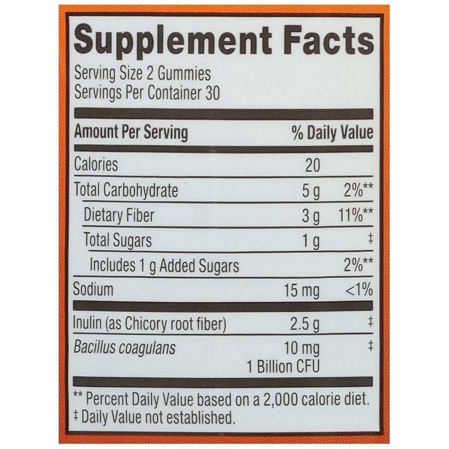 slide 2 of 5, Walgreens Prebiotic + Probiotic Gummies, 60 ct