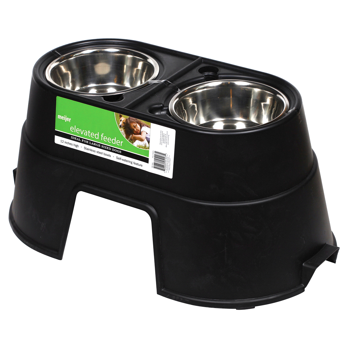 slide 2 of 4, Meijer Elevated Feeder Dog Diner, 12, Large, 12"       