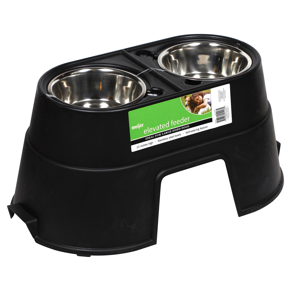 slide 3 of 4, Meijer Elevated Feeder Dog Diner, 12, Large, 12"       