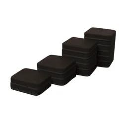 Super Sliders 1" Square Heavy-Duty Felt Furniture Pads for Hardwood, Brown
