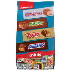 Mars SNICKERS, TWIX, MILKY WAY & 3 MUSKETEERS Minis Chocolate Candy Bars Variety Jumbo Pack, 30.63 Oz Bulk Bag