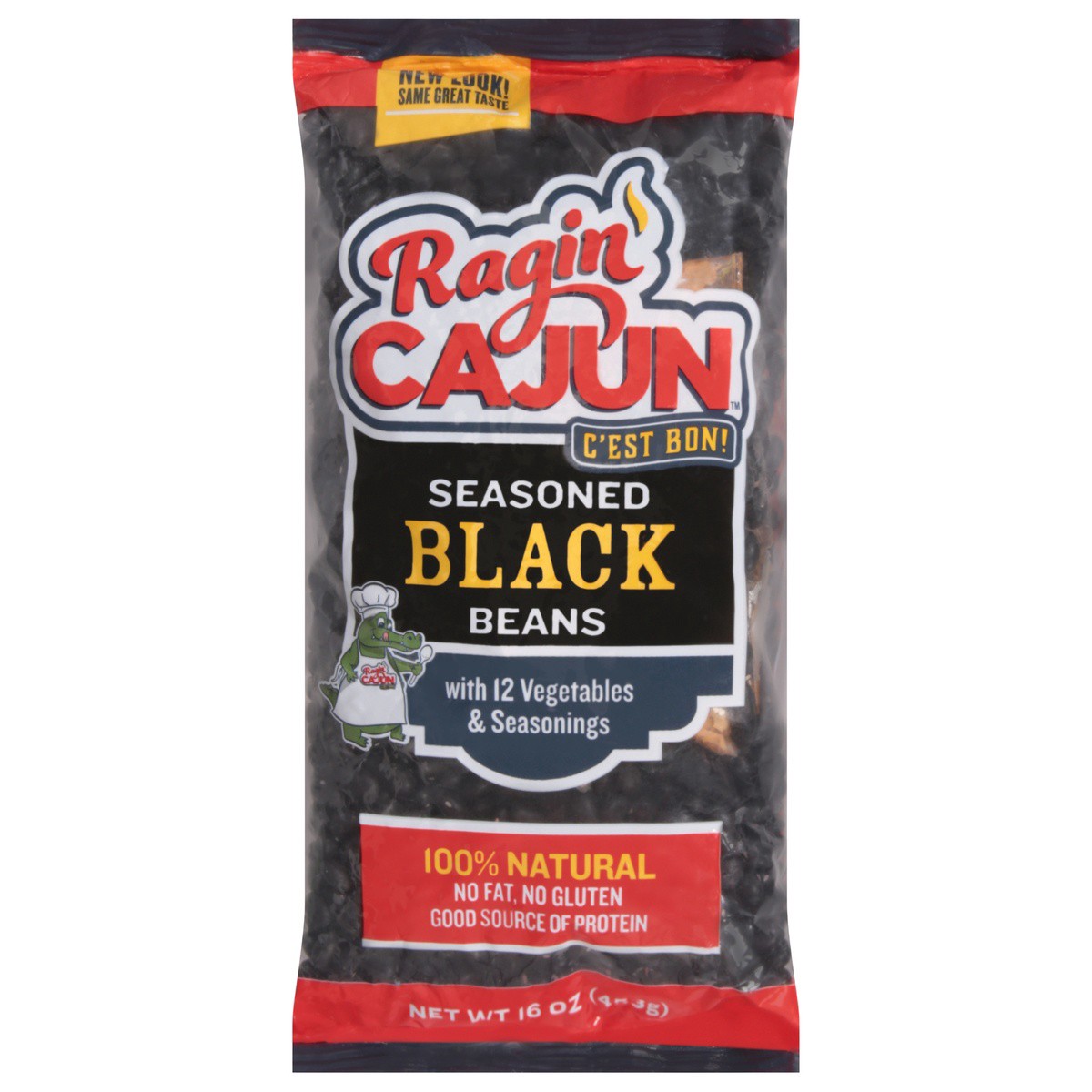 slide 1 of 9, Ragin' Cajun Fixin's Seasoned Black Beans 16 oz, 16 oz
