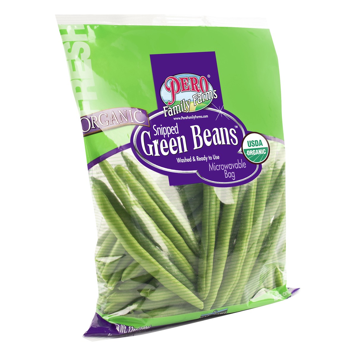 slide 6 of 9, Pero Family Farms Snipped Organic Green Beans 12 oz, 12 oz