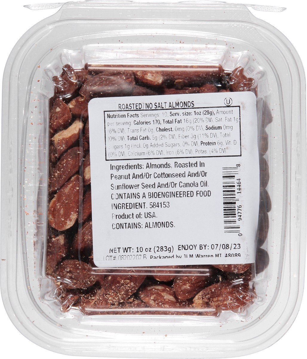 slide 12 of 12, JLM Manufacturing Roasted / No Salt Almonds 10 oz, 10 oz