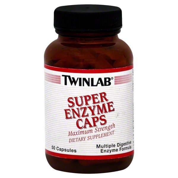 slide 1 of 1, Twinlab Super Enzyme Caps Maximum Strength Capsules, 50 ct