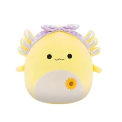Squishmallows 12" Yellow Axolotl With Headband and Sunflower Embroidery
