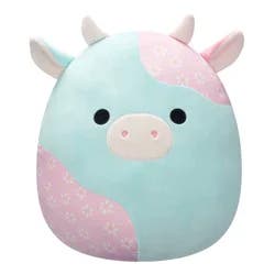 Squishmallows 16" Mint and Pink Floral Cow