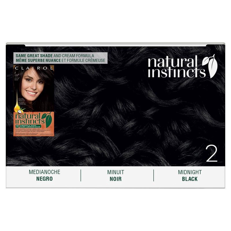 slide 4 of 8, Natural Instincts Clairol Demi-Permanent Hair Color Kit - 2 Black, Midnight, 1 ct