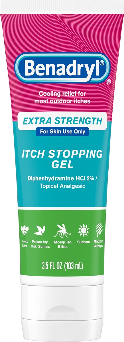 slide 3 of 7, Benadryl Itch Stopping Gel, Extra Strength, 3.5 Fl. Oz, 3.5 fl oz