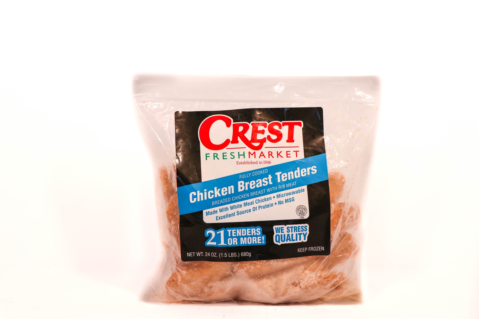 slide 1 of 1, Crest Chicken Breast Tenders, 24 oz