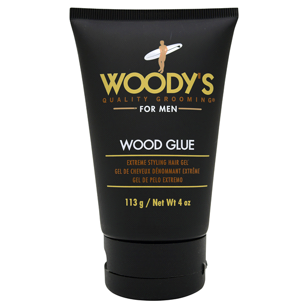 slide 1 of 1, Woody's Wood Glue Hair Gel, 4 oz