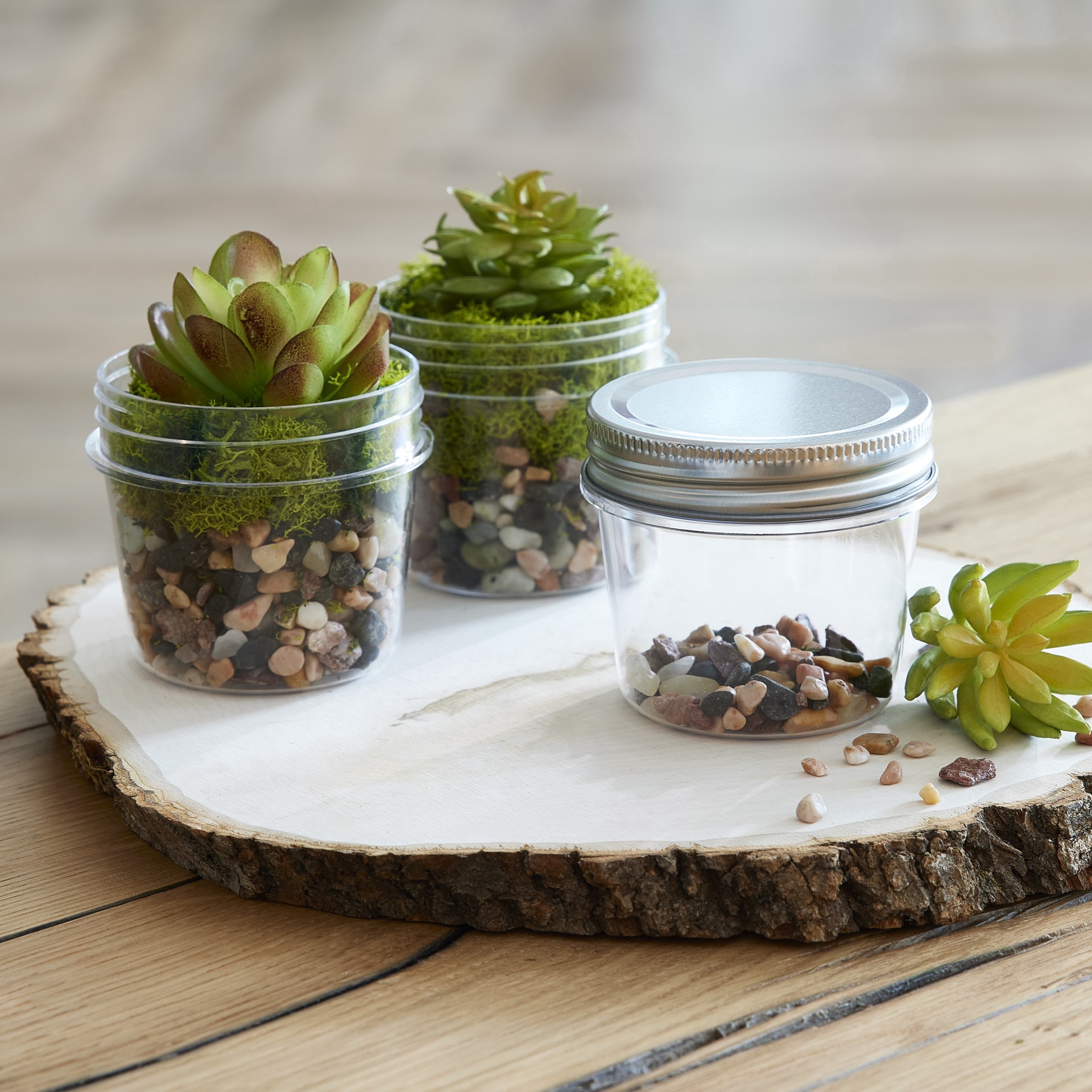 slide 2 of 2, 4oz. Plastic Mason Jars By Celebrate It, 10ct., 10 ct