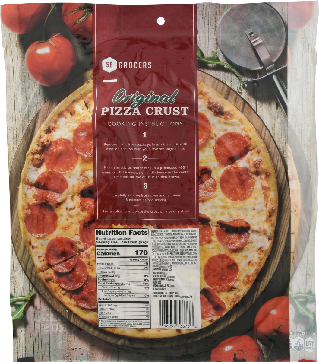 slide 9 of 9, SE Grocers Pizza Crust Orig12in, 1 ct