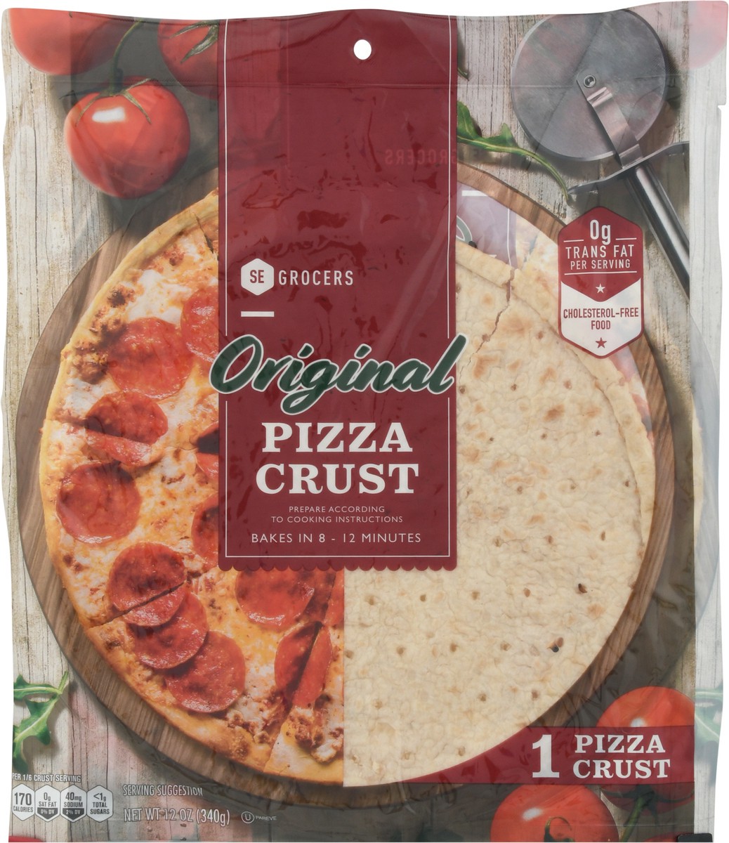 slide 4 of 9, SE Grocers Pizza Crust Orig12in, 1 ct