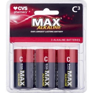 slide 1 of 1, CVS Health Cvs Max Alkaline Battery C, 3Ct, 3 ct