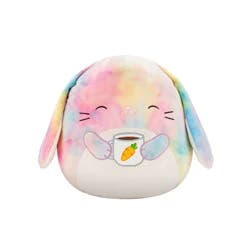 Squishmallows 12" Rainbow Tie-Dye Bunny Holding Carrot Mug