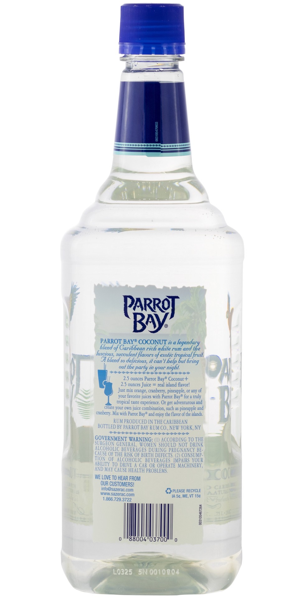 slide 2 of 2, Parrot Bay Coconut Rum 1.75l Plastic Bottle 42 Proof, 1.75 liter