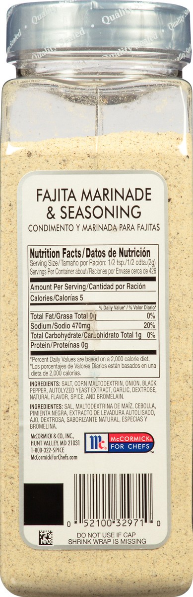 slide 10 of 13, McCormick Culinary Fajita Seasoning Mix, 30 oz