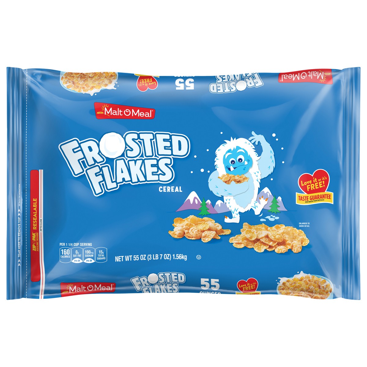 slide 1 of 7, Malt-O-Meal Frosted Flakes Cereal 55 oz, 55 oz