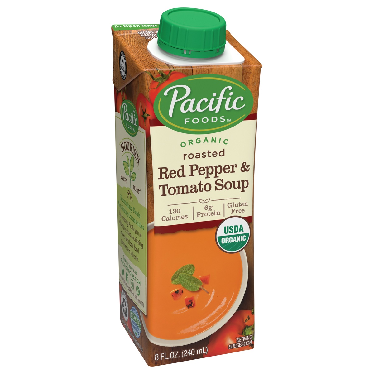 Pacific Foods Organic Roasted Red Pepper & Tomato Soup 8 fl oz Shipt