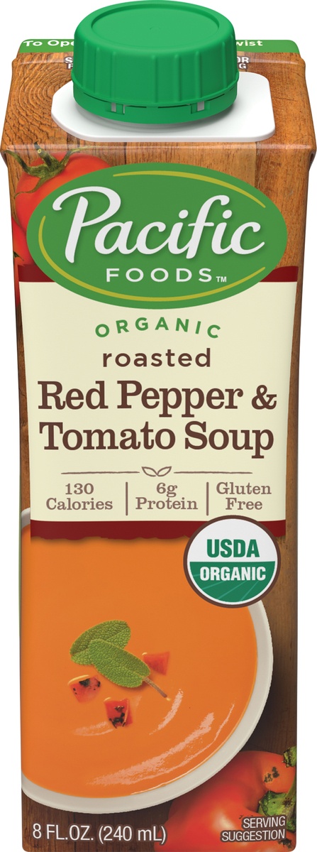 Pacific Foods Organic Roasted Red Pepper And Tomato Soup 8 Fl Oz Shipt