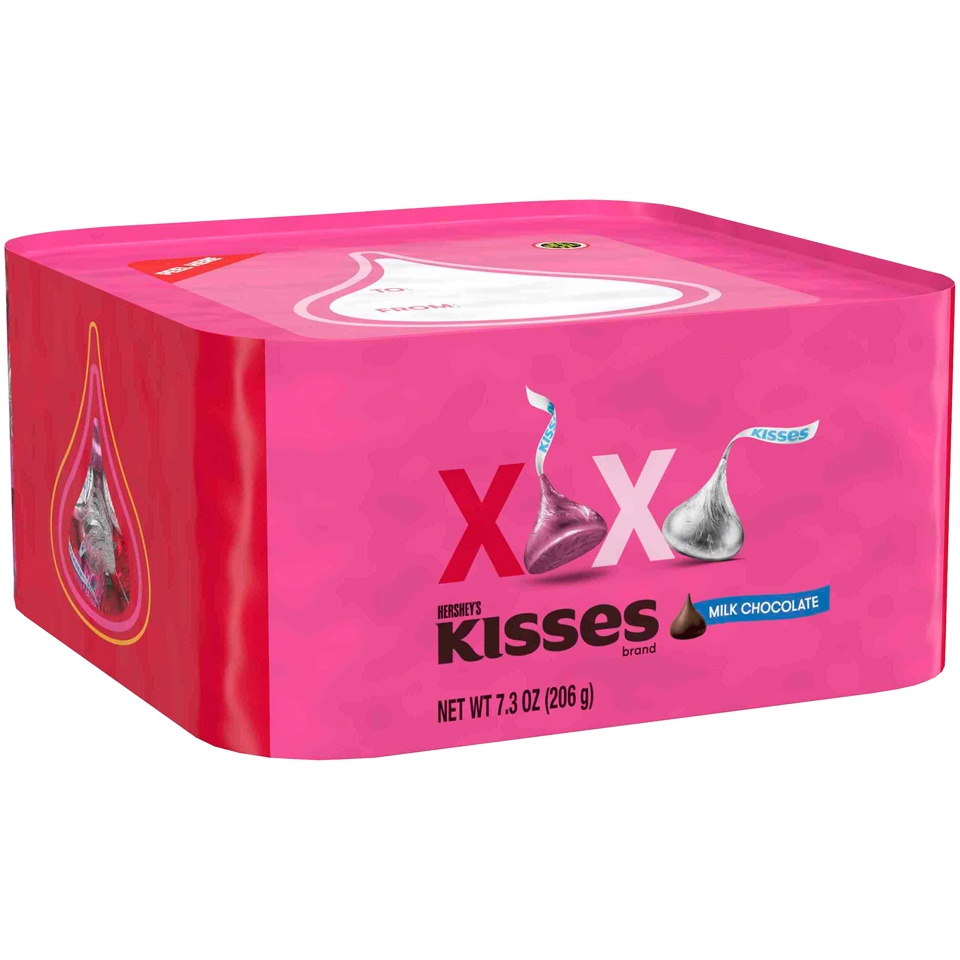 slide 1 of 1, Kisses Valentines Milk Chocolates, 7.3 oz