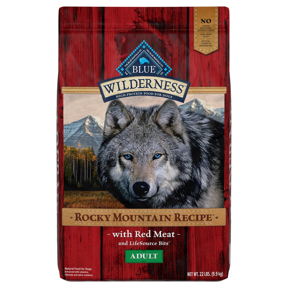 slide 4 of 13, Blue Buffalo Wilderness Rocky Mountain Recipe High Protein, Natural Adult Dry Dog Food, Red Meat 22-lb, 22 lb