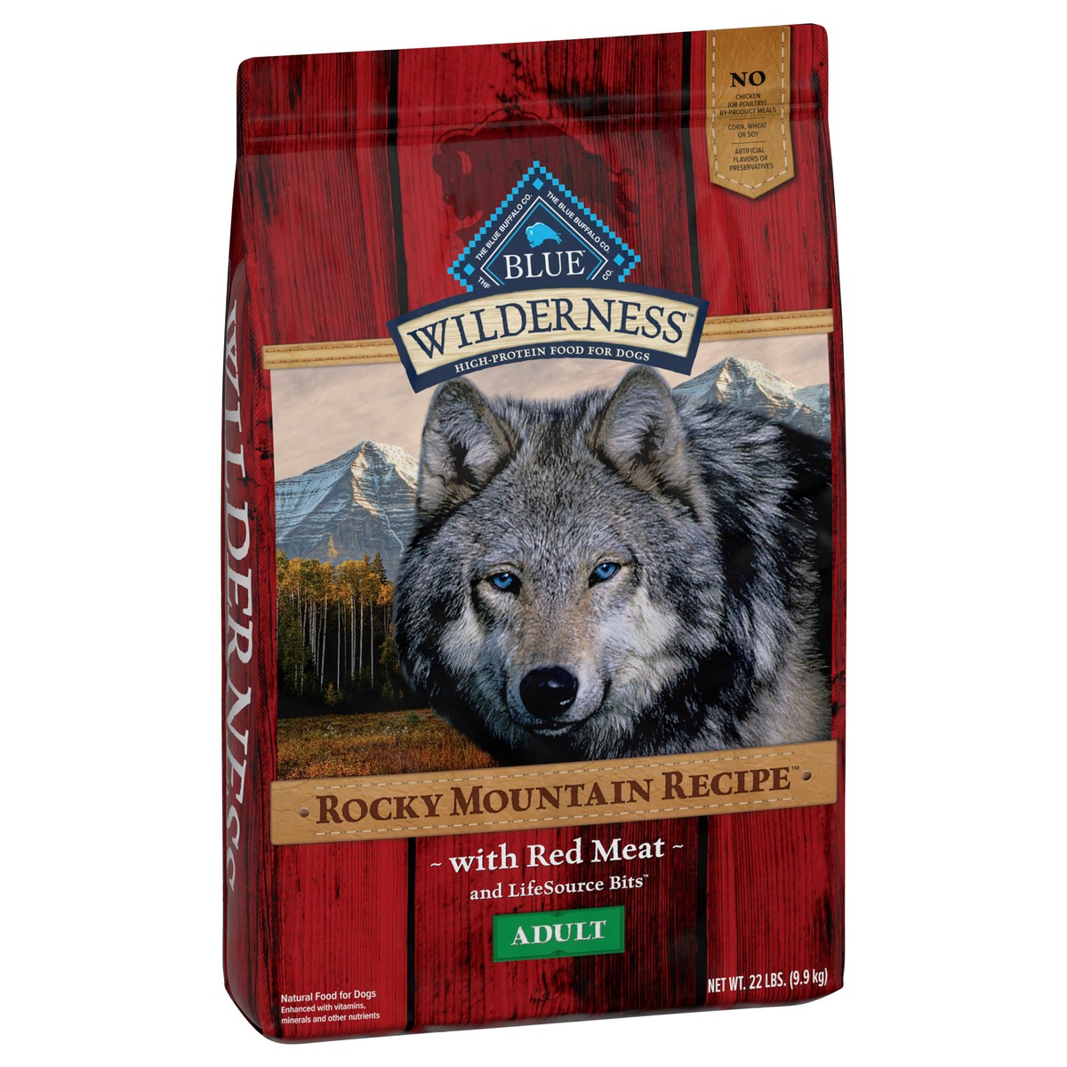 slide 12 of 13, Blue Buffalo Wilderness Rocky Mountain Recipe High Protein, Natural Adult Dry Dog Food, Red Meat 22-lb, 22 lb