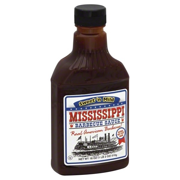 slide 1 of 1, Mississippi Barbecue Sauce Barbecue Sauce, Sweet 'n Mild, 18 oz