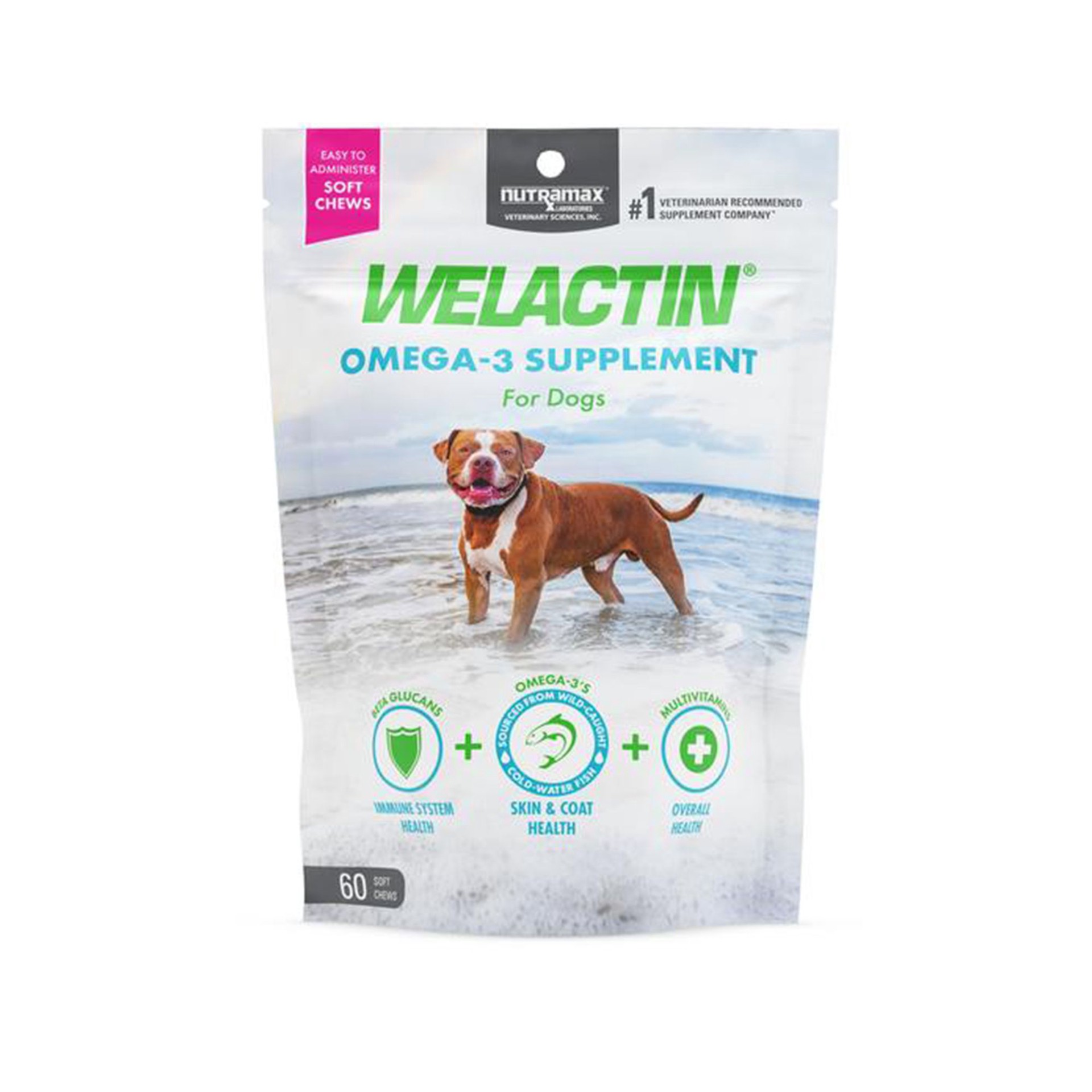 slide 1 of 1, Nutramax Pet Nutramax Welactin Omega-3 Soft Chews, 60 ct
