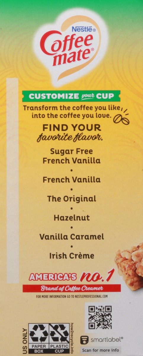 slide 10 of 10, NESTLE COFFEE MATE Coffee Creamer Zero Sugar Hazelnut Flavor, Liquid Creamer Singles, 0.375 fl oz, Carton of 50, 18.70 fl oz