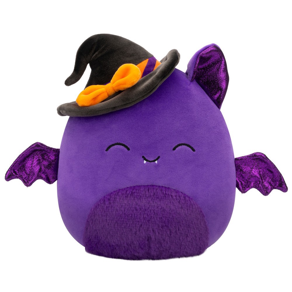 slide 1 of 1, Squishmallows Purple Bat with Purple Belly & Witch Hat, 8 in